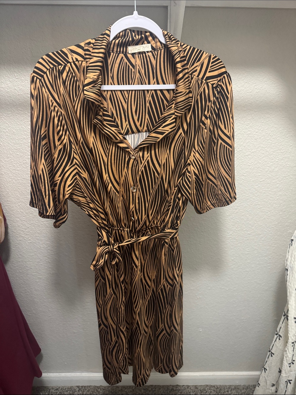 black and brown dress